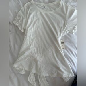 Anthropologie Tie Back White Tee